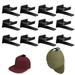 Gerich Cap Holder Strong Cap Hanger Baseball Cap Holder Hat Shelf Black Hat Hook for Wall Mounting Hat Baseball Cap Hanger Organiser Baseball Cap Hat Rack Wall Door Hanger Holder 12 Pcs