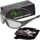 Spits Eyewear Hercules Safety Glasses (Frame Color: Gray Frame Without Foam Padding Lens Color: Smoke with Blue Mirror)