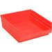 Plastic Shelf Bin Nestable 11-1/8 W x 11-5/8 D x 4 H Red Lot of 12