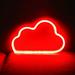 Wefuesd Patio Furniture Solar Garden Lights Led Cloud Neon Light Sign Night Lamp Wall Art Decorative Room Party Decor Red