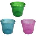 4 Slotted Clear Pots - 3 Pack (Green Emerald Blue Sapphire And Rose Quartz)