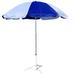Bestonzon Blue with White 2 Meters High Beach Umbrella Oxford Fabric Outdoor Umbrella Large Sun Shelter Breathable Seaside Umbrella