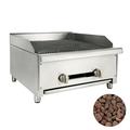 24 Commercial Natural Gas Lava Rock Charbroilers/Propane Gas Stainless Steel Radiant Broiler 2 Burners 56 000 BTU Restaurant Equipment BBQ outdoor Countertop Grill