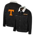 Men's Colosseum x Wrangler Charcoal Tennessee Volunteers Western Button-Up Denim Jacket