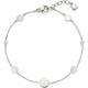 Leonardo Ciao Milla Silbernes Damen Armband aus Edelstahl mit Plättchen in verschiedenen Größen, Länge 18-19,5 cm, Schmuck Geschenk für Frauen 023312