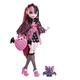 MONSTER HIGH Draculaura Puppe - Vamp-tastische Mode, Umhang, Accessoires, Haustierfledermaus, für Kinder ab 6 Jahren, HHK51