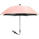 Universal Stroller Parasol, Anti Uv Parasol for Pram, Diameter 85cm, Fixing for Round or Oval Tube, Flexible and Orientable, with Clip for Stroller Wheelchair (Color : Gray, Size : 85cm) (Pink 75cm)