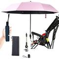 Baby Stroller Parasol, Baby Strollers Umbrella with Clamp, 360°Adjustable Baby Pram Umbrella, Waterproof Sun Protection Sun Shade for Pushchair Strollers (Color : Yellow, Size : 95cm) (Pink 95cm)