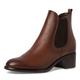 Tamaris Damen Chelsea Boots Leder Blockabsatz; COGNAC/braun; 39 EU