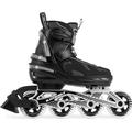 Blackwheels atmungsaktive Inline Skates Flex Pro, Inliner für Jugendliche und Erwachsene, Roller Skates für Männer und Frauen, Große von Rädern 84 cm, Einlegesohle 38-41 (24,0-26,0 cm), Schwarz