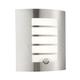 Saxby 75931 Bianco Stainless Steel IP44 PIR Outdoor 7W Warm White LED Wall Light