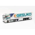 herpa 315951 Truck Mercedes-Benz Actros Gigaspace '18 refrigerated semitrailer Tractor GESUKO, on a Scale of 1 : 87, Plastic Miniature, Made in Germany, Model Building, Collectors Edition