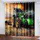 LWXBJX Curtains for bedroom blackout - Green tractor farm - 3D Print Pattern Eyelet ​Thermal Insulated - 92 x 90 inch - 90% Blackout Curtains for Kids Boys Girls Playroom