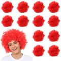 Orange Afro Wig - Fancy Dress Accessory - Funky Large Curly Hair 70's Disco Clown Mens Ladies - Perfect for Fancy Dress Events - Pack Of 12