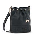 Expatrié Bucket Bag for Women Black - Sarah Small - Drawstring Shoulder Bag for Ladies - Crossbody Bag with Adjustable Strap - Stylish & Sleek Handbag