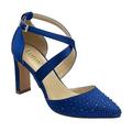 Lotus Leona Sapphire Diamante Crossover Occasion Court Shoes (UK_Footwear_Size_System, Adult, Women, Numeric, Medium, Numeric_7)