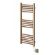 Greened House Electric Brushed Brass Straight Heated Towel Rail 500mm Wide x 1000mm High Flat Towel Radiator