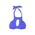 Seafolly Swimsuit Top Blue Solid Swimwear - Women's Size 10