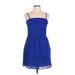 Express Casual Dress - Mini: Blue Dresses - Women's Size Large