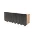 Loon Peak® Evylene 80" Wide Solid Wood Sideboard Wood/Metal in Black/Brown/Gray | 32 H x 80 W x 18 D in | Wayfair F5EE1B7C24FC448EA0276408A2A426B0