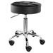 Inbox Zero Shulin Adjustable Height Industrial Stool w/ Wheels Metal/Fabric | 25.6 H x 14.25 W x 14.25 D in | Wayfair