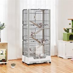 Tucker Murphy Pet™ Davontre Small Animal Cage 63.0 H x 30.0 W x 20.0 D in whiteMetal in Gray;gray | 63" H X 30" W X 20" D | Wayfair