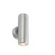 Odyssey - Outdoor Wall Lamp IP65 7W Brushed Stainless Steel & Clear Glass 2 Light Dimmable IP65 - GU10 - Saxby Lighting