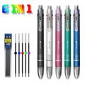 Ensemble de stylos à bille roulants multicolores 6 en 1 5 stylos à bille et 1 crayon