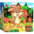 New 20 Piece Wooden 3d Puzzle Cartoon Animal Vehicle Jigsaw Puzzle Montessori Educational Toys For