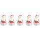 Fééric Lights And Christmas - Lot de 5 Bougies décorées Noël h 5.6 cm - Feeric Christmas - Rouge
