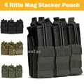 Tactical Molle Pouch Triple Magazine Pouch Double-Layer Mag Pouches Universal Cartridge Holder for