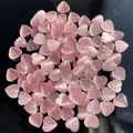 Love Heart Pink Cat Eye Cabochon Beads Flatback Natural Opal Stone Beads Without Hole for Jewelry