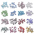 30pcs/lot Crystal Charms Jewelry DIY Making Findings Colorful Birthstone Charms Necklace Pendant