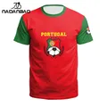 NADANBAO-T-shirt à manches courtes pour homme maillot de football de l'équipe de Portugal imprimé