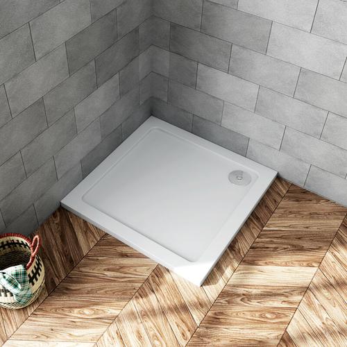 80x80cm Quadrat Duschwanne Acryl Duschtasse Dusche Acrylwanne 30mm – Weiß