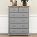 Rustic Wooden Chest with 6 Drawers