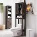 Over The Toilet Storage Cabinet, Farmhouse Storage Cabinet Over Toilet with Barn Door & Adjustable Shelves, Home Space Saver
