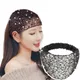 Koreanische Perle breit krempiges Haarband Haar abdeckung Frauen Artefakt Haar Mesh Bandage