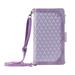 Mantto for Samsung Note 8 PU Leather Crossbody Case Purse Zipper Pocket Folio Card Slots Wallet Kickstand Phone Case with Shoulder Strap & Wrist Strap For Samsung Galaxy Note 8 Purple