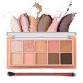 Erinde 10 Colors Eyeshadow Palette Makeup with Professional Brush- Matte Shimmer Glitter Eye Shadow High Pigmented Naturing-Looking(#Peach Color) 0.71.oz.