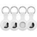 [4 Pack] AirTag Case for Apple AirTag Anti-Lost AirTags Holder AirTag Keychain with Key Ring Anti-Scratch Protective Cover for Apple AirTags Case Accessories (White+White+White+White)