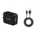 Cellet Wall Charger for Samsung Galaxy Z Flip 5 - 10W USB Home Travel Power Adapter with Type-C to USB-A Cable - Black