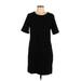 PREMISE Casual Dress - Shift: Black Grid Dresses - New - Women's Size 12