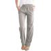 iOPQO Women s Pants Dress Pants Women Women Solid Straight Solid Elastic Pants Long Drawstring Linen Women Waist Cotton Casual Pants Linen Pants Women Lounge Pants Women Silver M