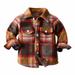 DxhmoneyHX Flannel Shirts for Boys & Girls Long Sleeve Buffalo Plaid Tops Toddler Baby Button Down Shirts Western Plaid Shirts for Kids