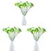 FRCOLOR 30 pcs Elegant Lifelike Real Touch Artificial PU Calla Lily Flower Bouquets Bridal Wedding Flower Bouquets (Green)