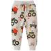 DxhmoneyHX Baby Boy s Jogger Pants Dinosaur Car Print Drawstring Elastic Sweatpants