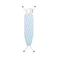 Brabantia - Ironing Board A - with Steam Iron Rest - Compact & Foldable - Adjustable Height - Non-Slip Feet - Perfect Fit Cotton Cover - Child & Transport Lock - Fresh Breeze - 110 x 30 cm