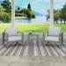 Birch Lane™ Dulcie 2 Person Seating Set w/ Sunbrella Cushions Metal in White | Outdoor Furniture | Wayfair E5960EEA7D74487CAB8883211BD5D525