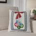 The Holiday Aisle® Presidio Frame It Up Outdoor Square Pillow Cover & Insert Polyester/Polyfill blend in Gray | 26" x 26" | Wayfair